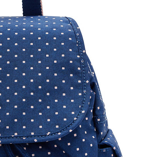 Sacs À Dos Kipling City Pack Mini Printed Backpack Bleu | FR 1193QM